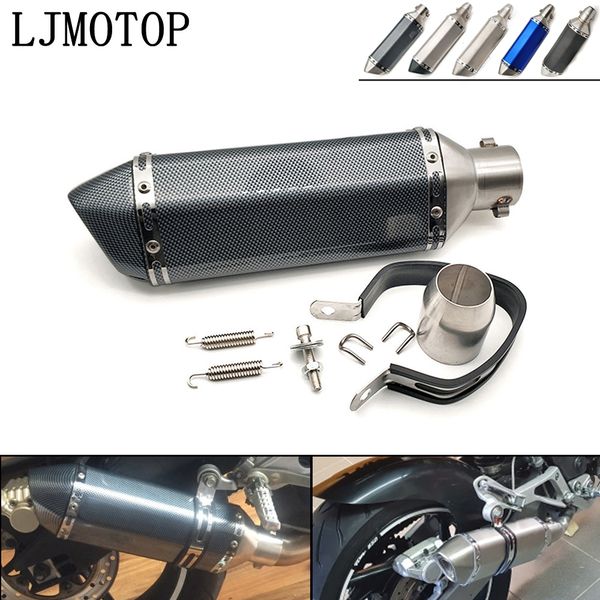 

36-51mm universal modified motorcycle exhaust muffler with db killer for yamaha xsr 700 900 tx125 adventure ybr 125 fz6r