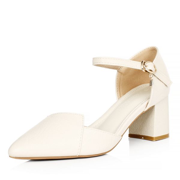 

fashion pointed female pump sandals middle heel shoes women shoes summer new daily high heels, Black