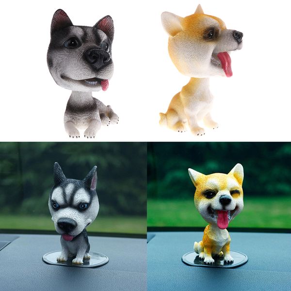 

3pcs new car ornaments bobblehead dog nodding puppy toys car dashboard decor toy lovely wobble shaking head dolls auto interior accessory