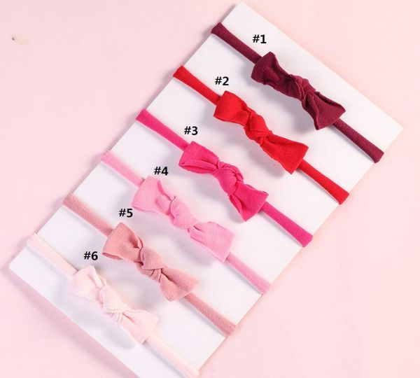 

60pcs/lot girls nylon headbands kids soft nylon bow headband children bow tie elastic hairband hair accessories, Slivery;white