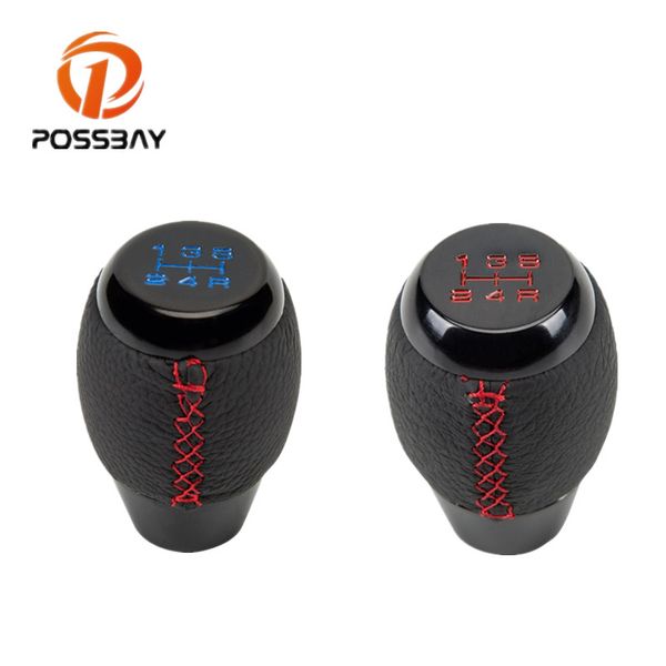 

possbay universal 5 speed manual car styling gear stick shift knob stick handle head handball blue/red 2 style