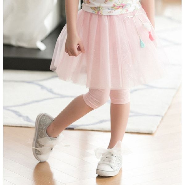 

мода 2019 new kids girls pantskirt гетры младенец дети девушка кружево брюки хлопок летом дети giils разделить юбку, Blue