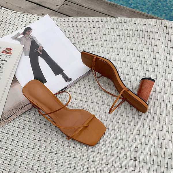 

women summer sandals 2019 high heel sandals slippers slip on open toe sandals casual outdoor slippers narrow band slides t13, Black