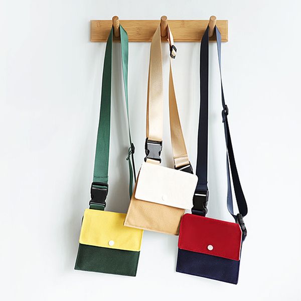 

spring summer new fashion canvas phone bag candy color diagonal small square bag change