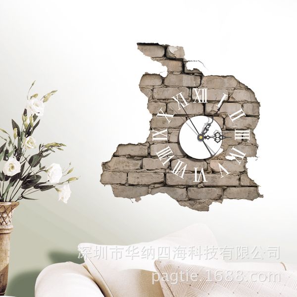 

2019 new clock watch wall clocks sale 3d wall clocks stickers living room europe diy self-adhesive stickers can be removed