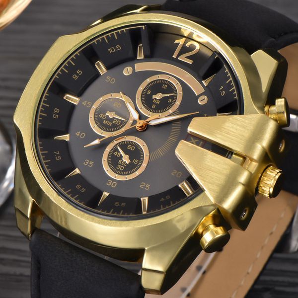 

2019 xinew men's sports quartz watch men gold fashion large dial clock male bussiness date casual waterproof relogio masculino, Slivery;brown