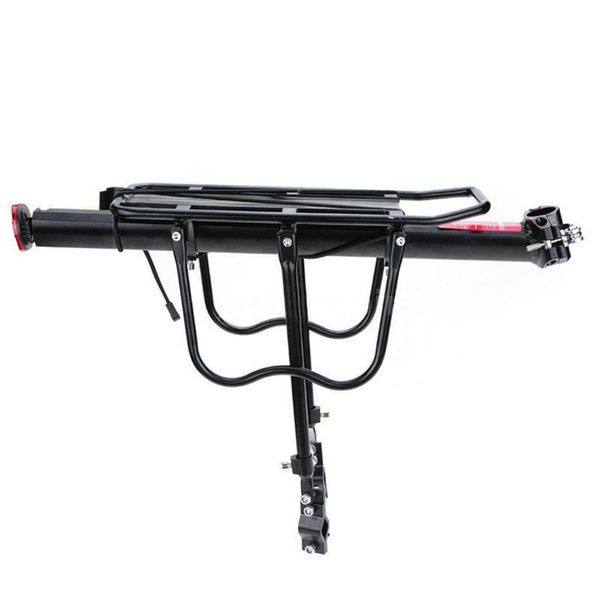 

mtb bicycle rear rack seat post mount pannier luggage carrier 25kg load quick-release bike rear rack with reflector