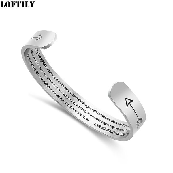 

bangle 10mm to my daughter crown wide bangles for girl stainless steel daily gift family mantra bracelet, Black