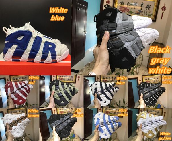 

Дизайнерская обувь бренда New Мужские женские туфли air Подробнее Uptempo Высококачественные PE Triple White Спортивные дизайнерские кроссовки повседневная обувь