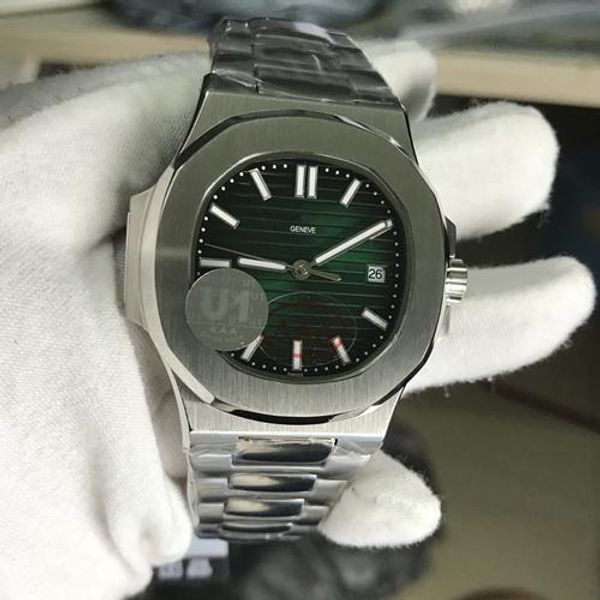

U1 Factory Мужские часы Nautiluss Движение Гравировка Pp Зеленый циферблат автоподзаводом