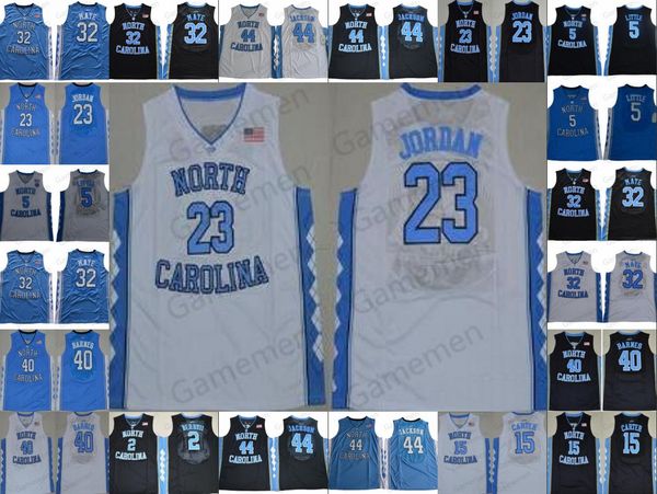 

ncaa 23 michael 5 nassir little 15 carter 32 luke maye barnes vince 2019 unc north carolina tar heels blue black white jerseys, Black;red