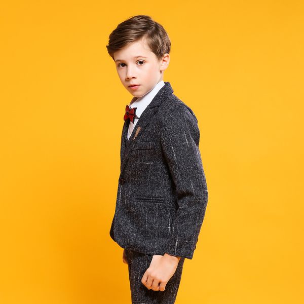 

suits black boy slim blazer stylish formal for party clothes flower clothing