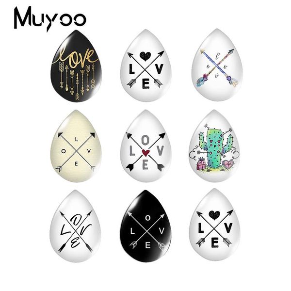 

2019 new love arrows glass cabochon valentine love tear drop cabochons hand craft p jewelry jewelry making supplier diy, Crystal