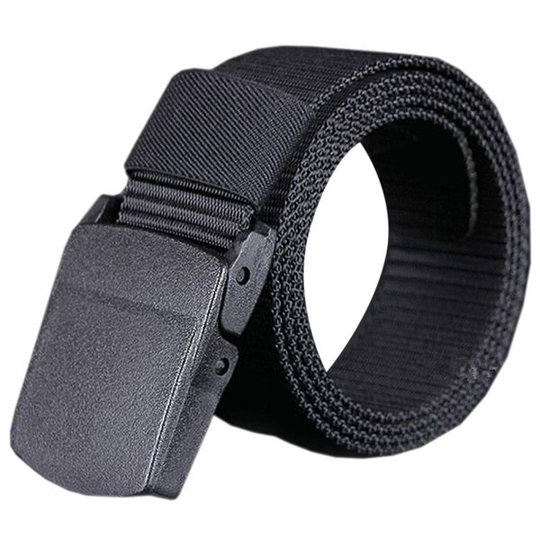 

cats wild men's canvas belt metal plastic automatic buckle, Black;brown