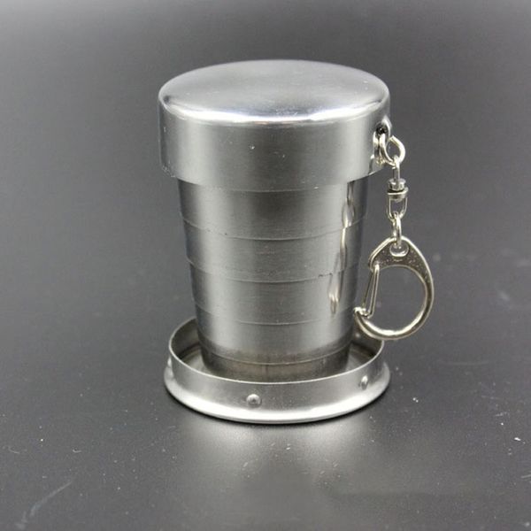 

1pc mini collapsible60ml alcohol cup stainless steel portable outdoor wine cup travel washing mug practical drinkware sui0176
