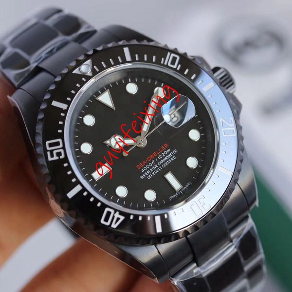 

the king of divers ks version all blcak sea dweller 50th annicersary 126600 126660 1680 ss904l eta 2836 movement ceramic bezel mens watches, Slivery;brown