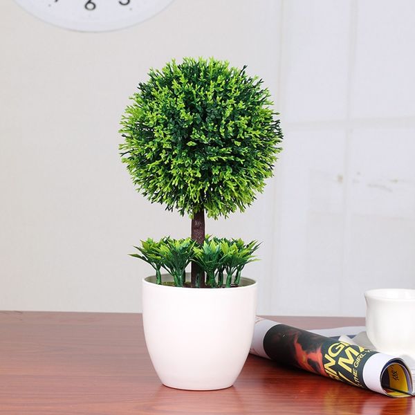 

snowball simulation plant bonsai artificial flowers for wedding decoration deskgreen potted plants home decoration