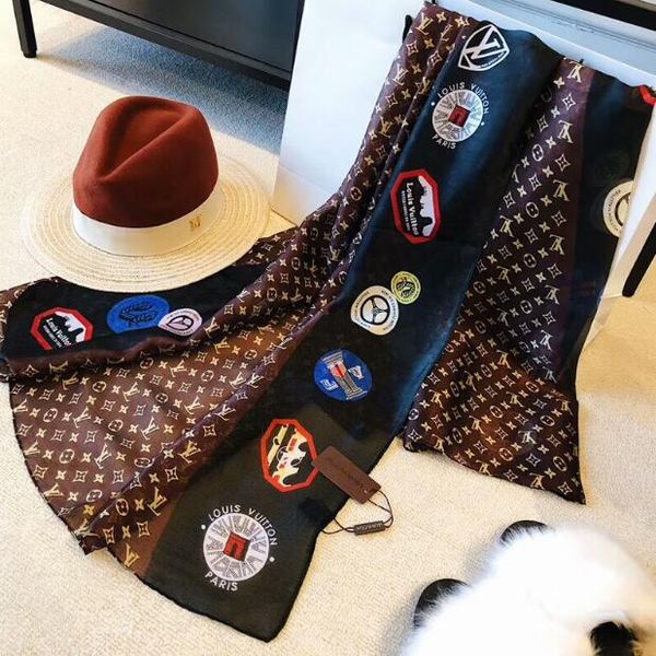 

шарф мода осень и зима бренд шелковых шарфы нестареющего, сверхдлинный высокого качество шали женщин способа мягких шелковых шарфов, Blue;gray