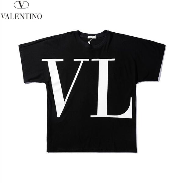 

fashion men's summer new fashion sports t-shirt print short sleeve men's t-shirt embroidered cotton t-shirt men--2, Black