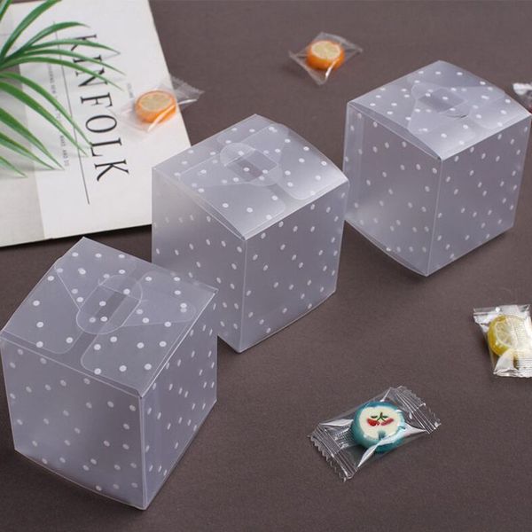 

пвх коробка конфет упаковки квадратный прозрачный коробка конфет точка diy пластиковая упаковка свадебные украшения 50 шт