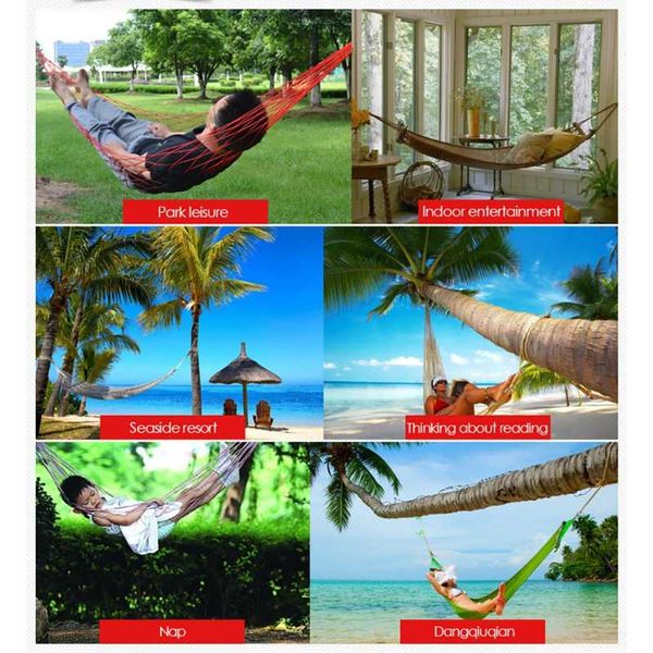 

camp furniture 1pc hang net hammock portable garden outdoor camping travel mesh toy swing bed