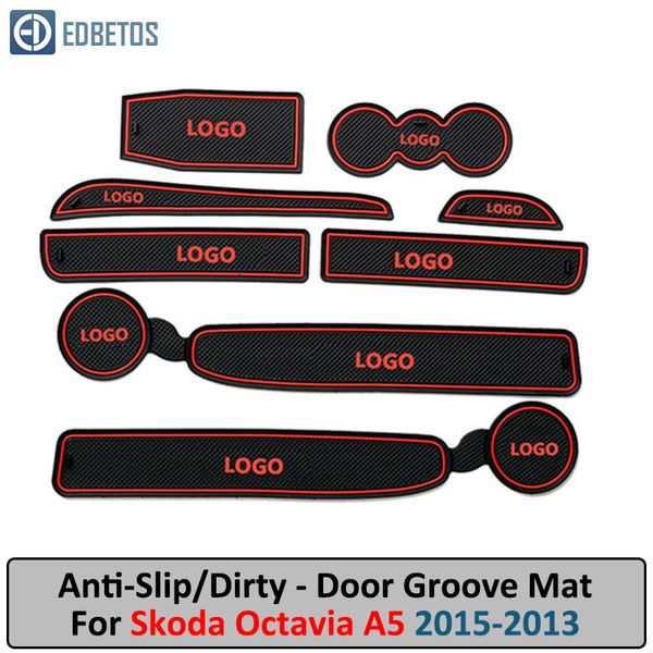 

anti-dirty pad for octavia a5 2005 2006 2008 2009 2010 2011 2012 2013 2 1z door groove gate slot anti-slip mat