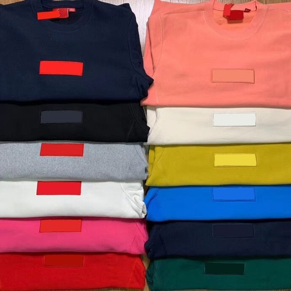 

19FW 12 цветов коробка логотип Crewneck мода толстовка повседневная Мужчины Женщины пул