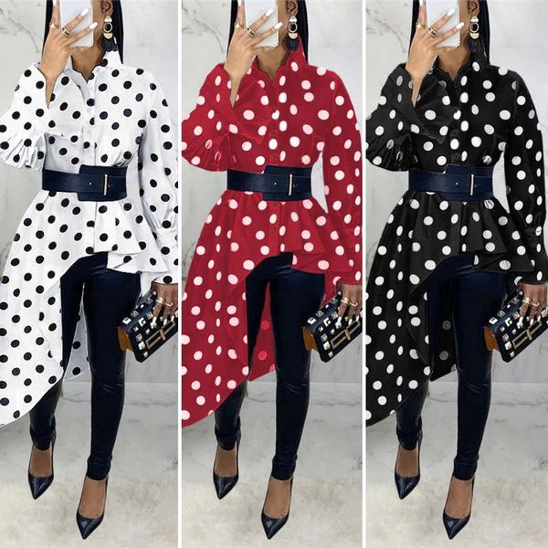 

women's blouses & shirts vonda fashion 2021 women turn down neck long sleeve bohemian party femme beach blusas plus size 5xl, White