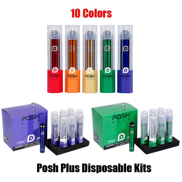 

POSH PLUS одноразового устройства Pod Kit 280mAh Аккумулятор 2,0 мл Укажите картриджи Vape Слейте Pen 13 цветов Puff Pop Bar Hyde