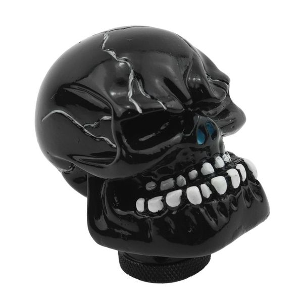 

black carved skull universal auto car gear stick shift knob cover