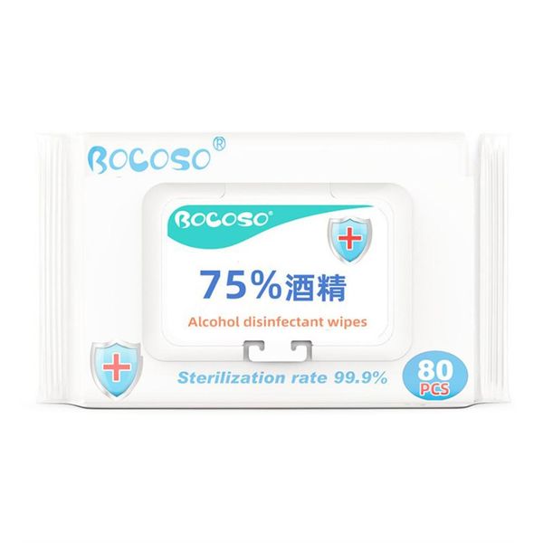 

80 piece/bag disinfecting alcohol wipes disposable hand wipes skin toys cleaning bacteria disinfection wipes cotton pieces