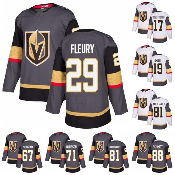 

2019 Vegas Golden Knights 61 Mark Stone Jersey 29 Marc-Andre Fleury 67 Max Pacioretty 56 Erik Haula Nate Schmidt Men 2018 Stanley Cup Finals