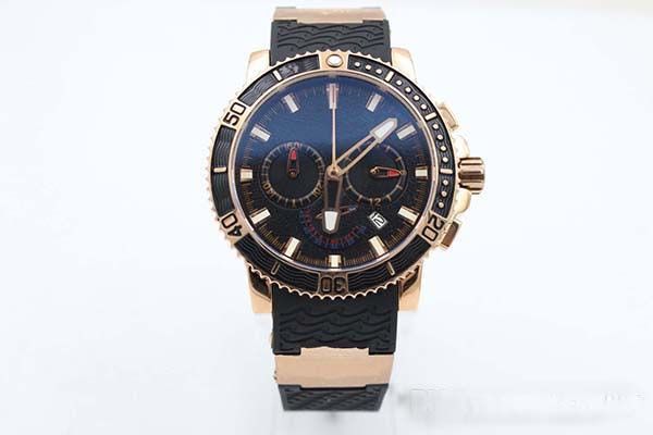 

Stopwatch Black Dial Quartz Chronograph Function Limited Sports Rubber Belt Mens Watch