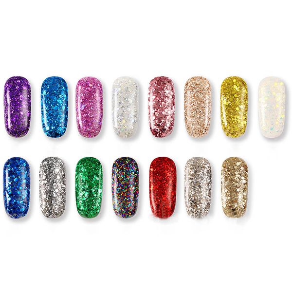 

nail gel polish uv&led shining colorful 15 colors 6ml long lasting soak off varnish manicurenail polish&stamp