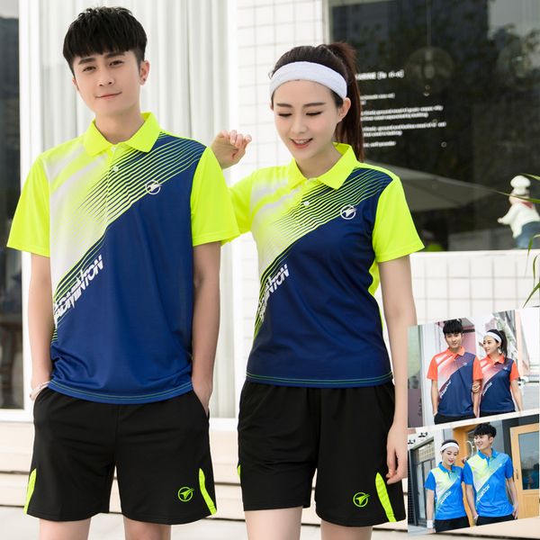 

quick drying sports training sets men women badminton tennis 2 pieces suits tracksuits men sportswear, White;black