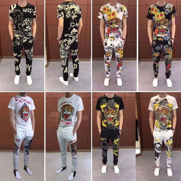 

designer luxury mens sweat suits new summer brand mens tracksuits sets jogger jacket + pants sporting suit hip hop sweatshirts size s-5xl, Gray