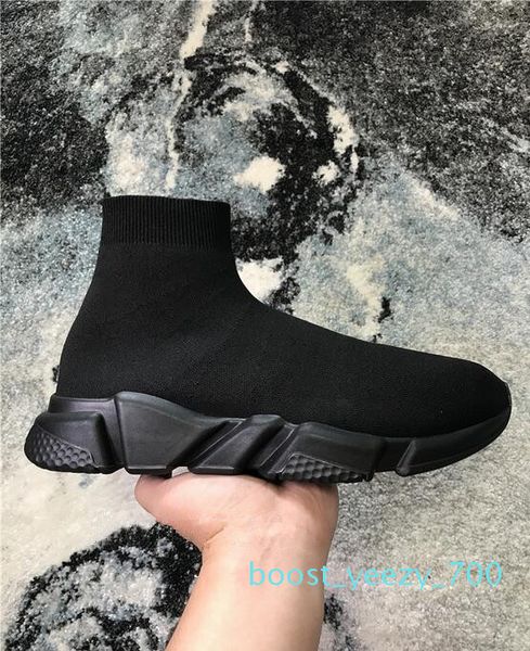 

2019 new air wool knit speed trainer sneakers classic brand designer mens womens fashion flat sock shoes boot b70, Black