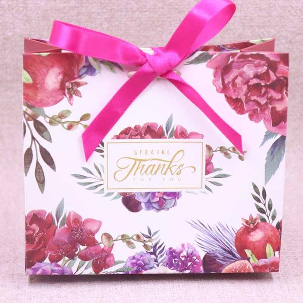 

10шт спасибо лента summmer фламинго конфеты мешок коробка для украшения стола партии / событие партии поставки / свадебные сувениры подарочн