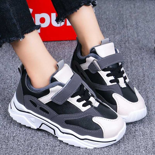 

2020 autumn and winter children's explosion models two cotton girls tide shoes plus velvet plus cotton children catwalk
