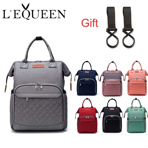 

lequeen fashion mummy maternity nappy bag brand large capacity baby bag travel backpack designer nursing for baby care