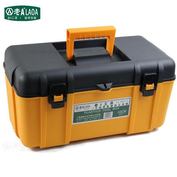 

laoa 17inch multi-functional toolbox the large capacity household tools case car kit size(430*240*225mm