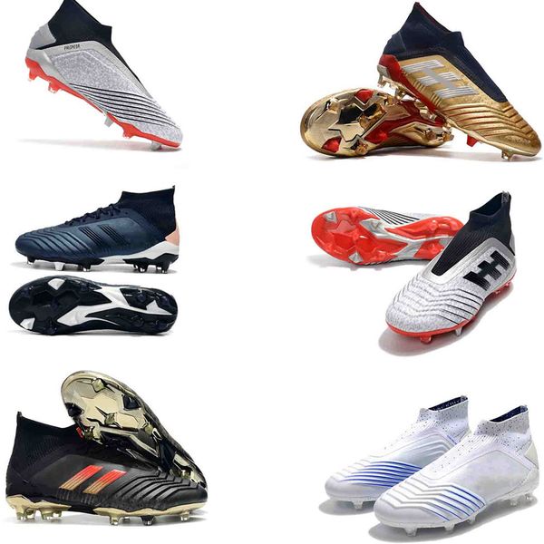 

новый 2019 мужские высокие лодыжки футбольные бутсы predator 19 fg футбольные бутсы predator 19 открытый футбольные бутсы fg водонепроницаем