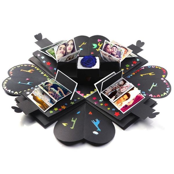 

diy love explosion box valentine's day gift p album happy memory multi-layer birthday anniversary gift box valentines craft