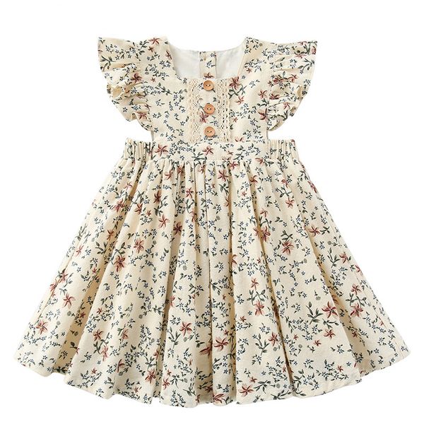 

girl dresses clothes new summer sleeveless flower girl clothes cildren princess dresses spring fashion children clothing y200623, Red;yellow