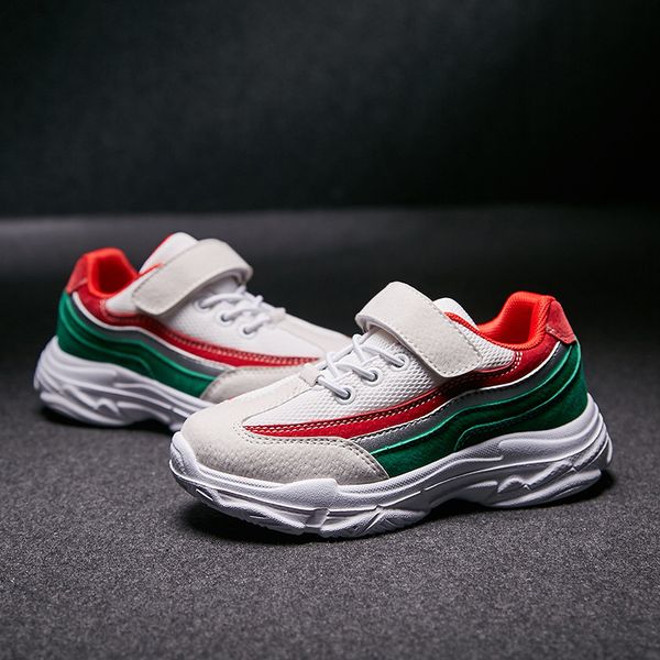 

2019 running sports kids shoes for girls spring new fashion boys shoes sneakers mesh student children casual shoes, Black