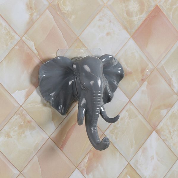 

elephant head self adhesive wall door hook hanger bag keys sticky holder kitchen accessories home wall cartoons dining bar home