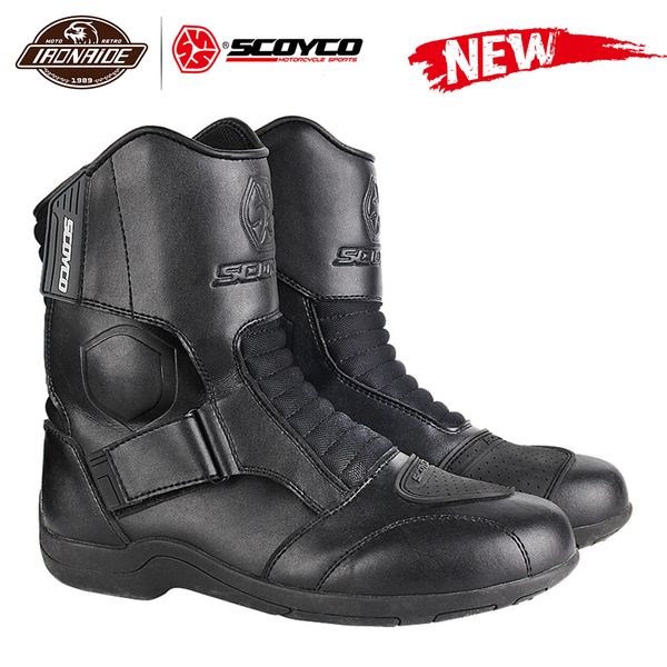 

scoyco motorcycle boots men motorcycle shoes windproof botas moto motocross boots protective riding 35-46 autumn winter