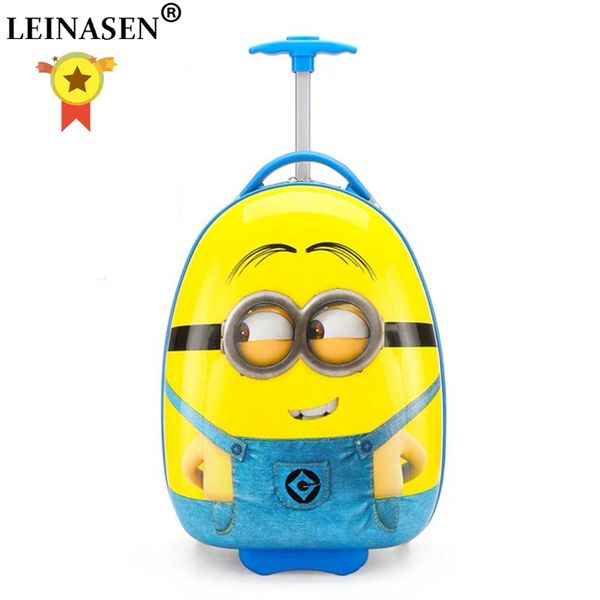 

16"18" inch new cartoon children rolling luggage wheeled bag kid suitcase boy girl carry-ons abs luggage trolley child