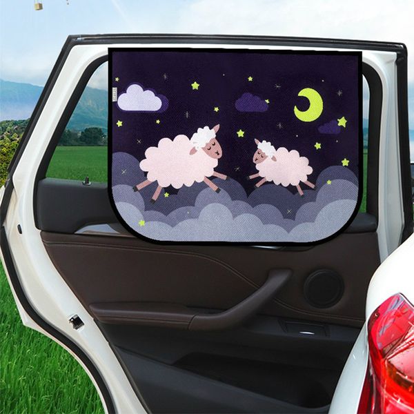 

curtains protect cute cartoon summer sunscreen window shade car windshield magnetic universal foldable animals printed practical