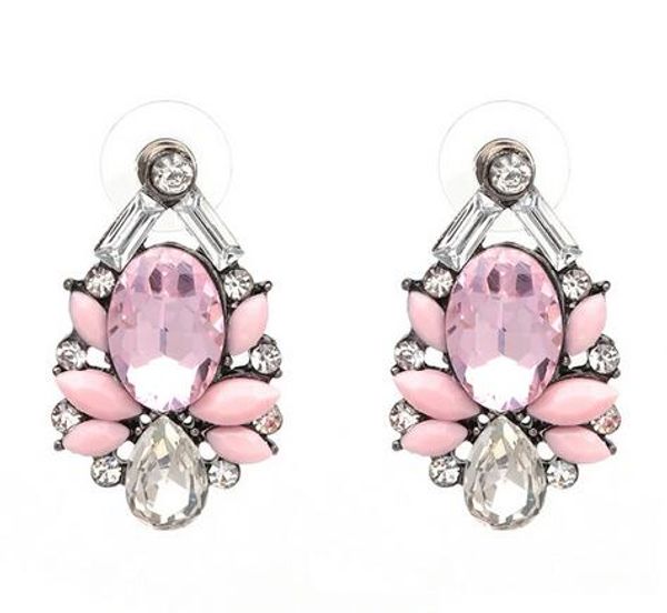 

new 2019 fashion jewelry women crysta vintage statement stud earrings for women jewelry factory price, Silver